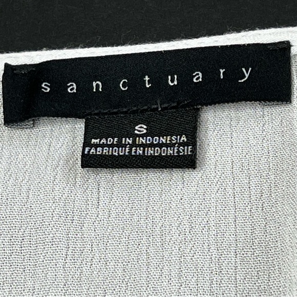 SANCTUARY White Bohemian Short Sleeve Button Down Top Blouse Women's Size S - Picture 15 of 16